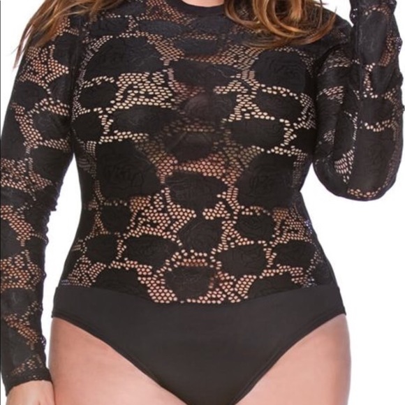 Tops - Black lace bodysuit